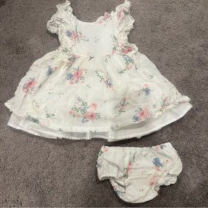 Baby girl outfit dress shorts top panties